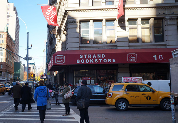The exterior of the Strand Book Store. (Staff photo by Lauren Kim)