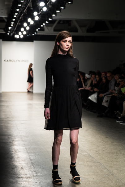 Karolyn+Pho%E2%80%99s+Fall%2FWinter+2014+runway+debut+took+place+at+the+clean+Pier+59+Studio+%E2%80%93+an+unobtrusive+canvas+for+an+equally+as+unobtrusive+collection.