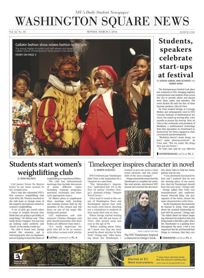 Today's Front Page 3/4/14