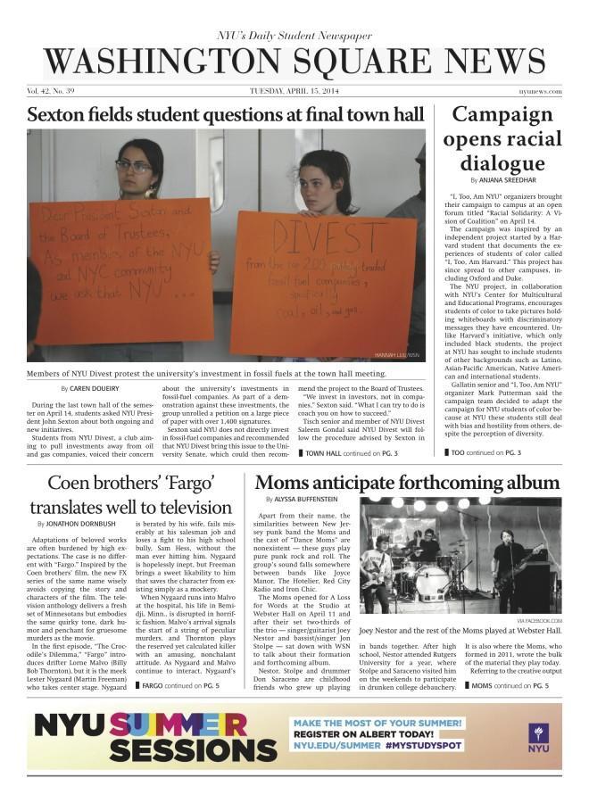 Today's front page 4/15