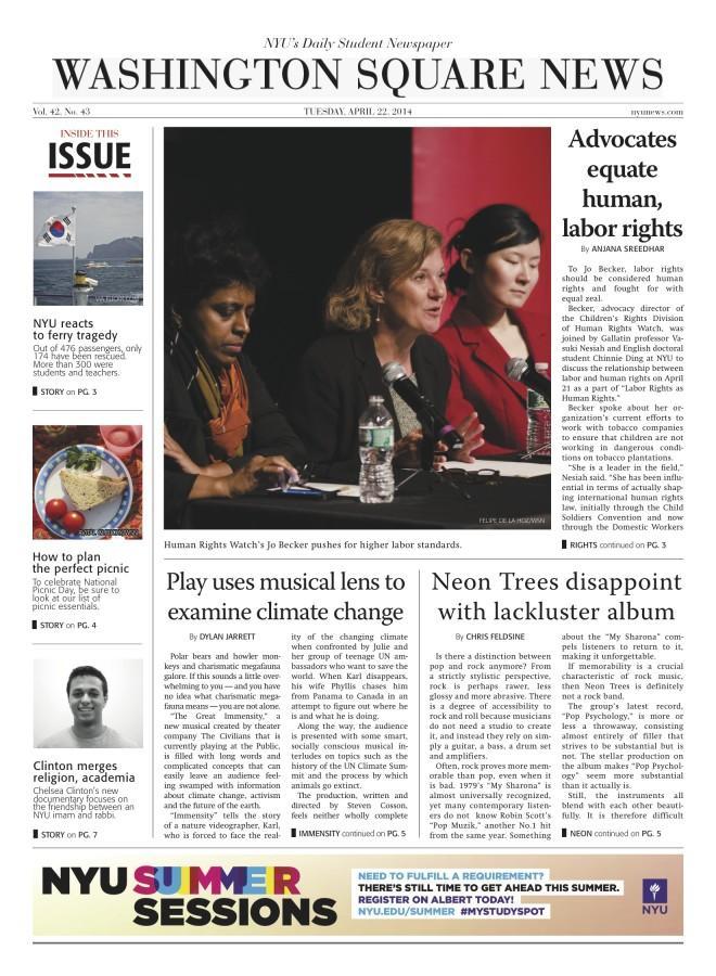 Today's Front Page 4/22/2014