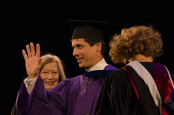 Congratulatory+tweets+and+even+a+marriage+proposal+popped+up+on+the+live+Twitter+feed+at+the+Steinhardt+graduation+ceremony.