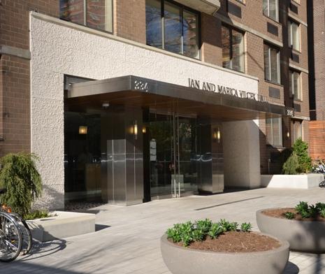 The front of NYU Langones Vilcek Hall