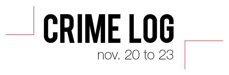 Crime Log: Nov. 20 to 23