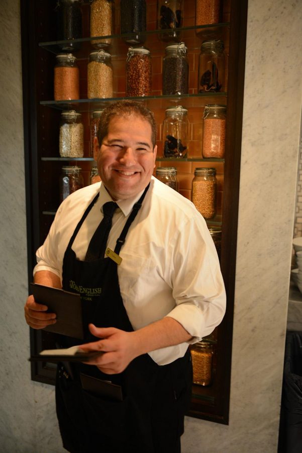 Carlos Sinde has worked as a waiter at The Plaza Hotel for four years.