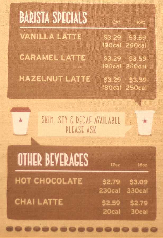 Chains like Pret A Manger will be required to show calorie counts for all their menu items.