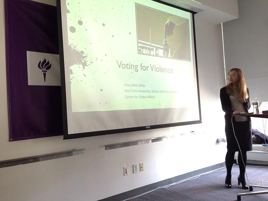 In a presentation, Mary Beth Altier explores why people support paramilitaries during polls.