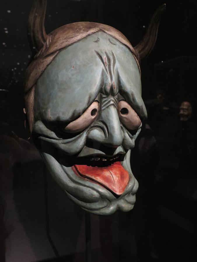 This Japanese mask was probably used in a local ceremony.