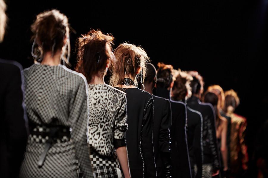 Haider Ackermann backstage at Paris Fashion Week Fall Collection 2015.