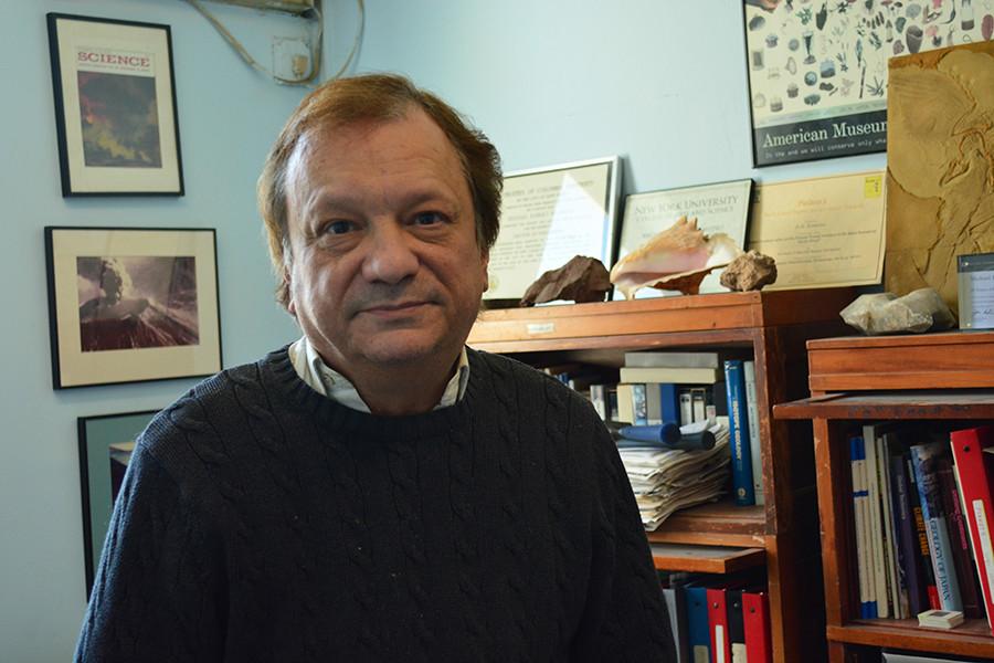 Professor Michael Rampino studies Earth history. 