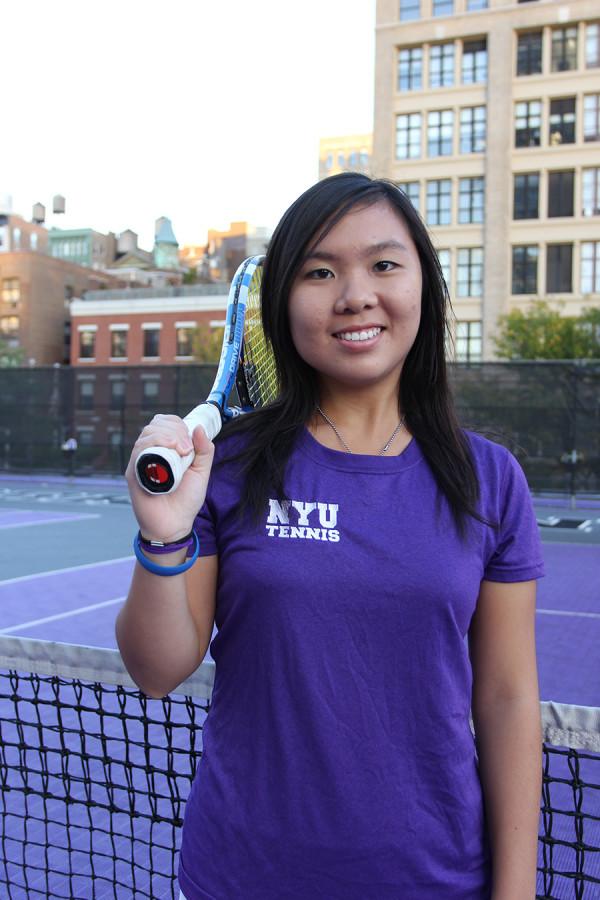 Womens Tennis player Carmen Lai won consecutive perfect sets to start off the Violets first spring match.
