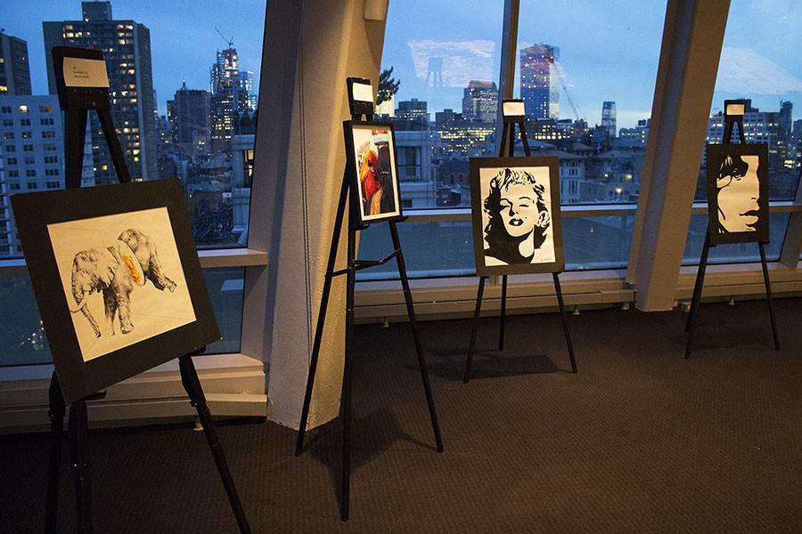 The Pop Up Gallery, one of the flagship events for the NYU
World Tour, features an assortment of artwork created by the NYU community.
