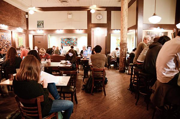 Think Coffee on Mercer offers a good place to study for students who prefer background noise. 