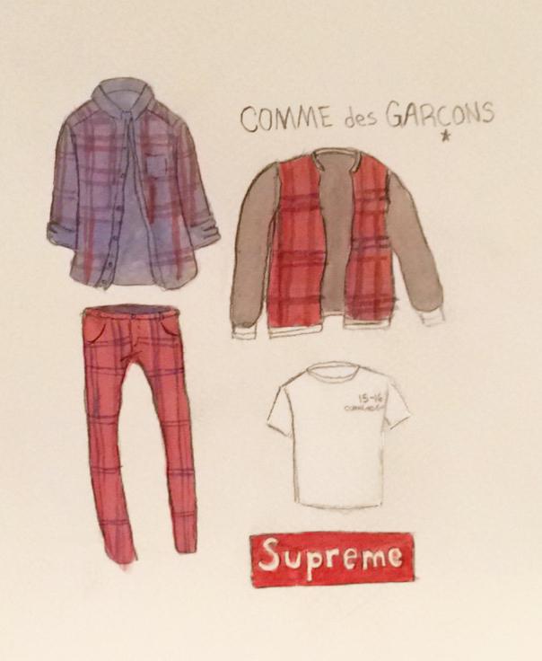Classic+plaids+are+prevalent+in+the+latest+capsule+collection+by+collaborative+favorites+Supreme+and+Comme+des+Gar%C3%A7ons.