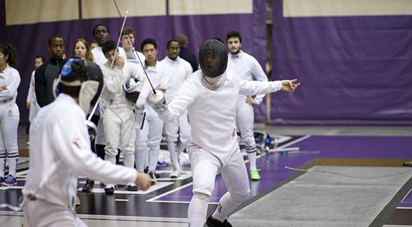 Hans Engel won gold in epee at the NYU Fencing team’s season-opener on November 1st, 2015. 