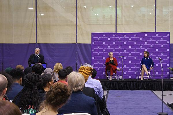 ohn Sexton gave an opening speech for the University-wide conversation on issues of race and diversity on campus in the Coles Sports and Recreation Center on November 18, 2015. 
