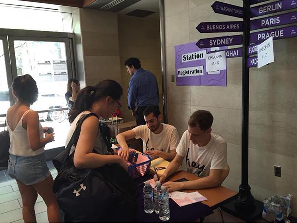 NYU students get their housing assignments during falls Welcome Week.