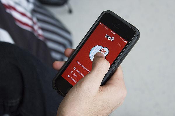 Yelp, an app NYU students commonly use to look for restaurants to grab a quick bite.
