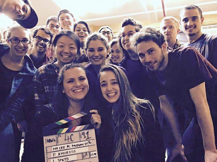 The cast of “My Life As Morgan,” a YouTube series created by NYU senior Katherine Banos. 