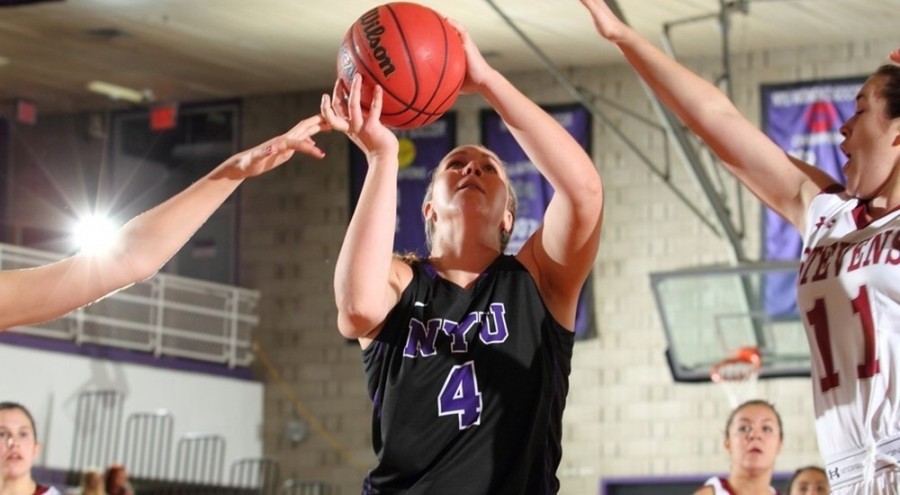 NYU Women’s Basketball won against both Carnegie Mellon and Case Western University, where Megan Dawes (pictured) led with 25 points.