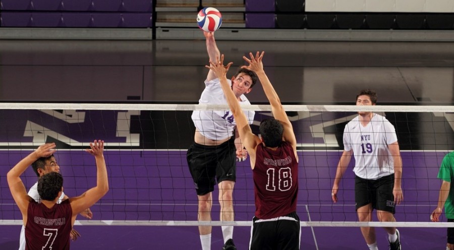 NYU+men%E2%80%99s+volleyball+had+two+five-set+victories+at+the+United+Volleyball+Conference.