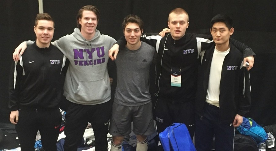 Mickey Bak, Grant Williams, Daniel Sconzo, Hans Engel, Philip Shin participated in the NCAA Fencing Championships over the weekend. 