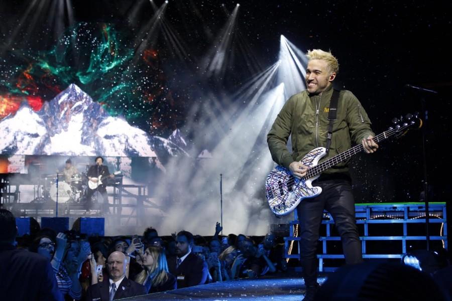 Fall Out Boy’s bassist Pete Wentz, took the stage with the rest of the band at Madison Square Garden with PVRIS.