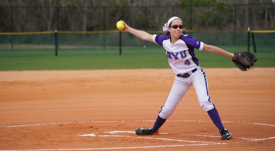 Olivia Mould pitched exceptionally for NYUs Womens baseball team. 