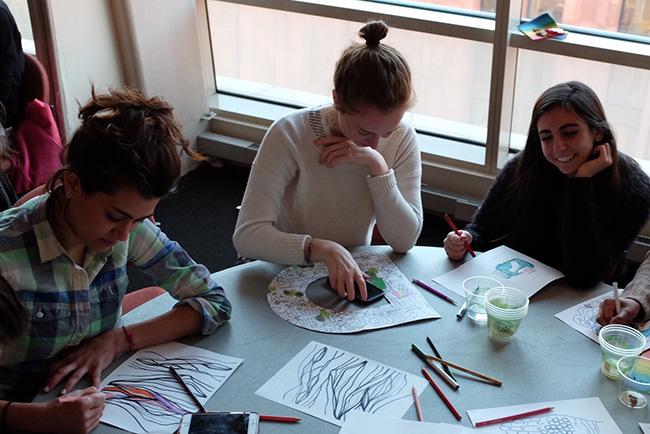 TEDxNYU hosted a Color Party to relieve some stress with art therapy.