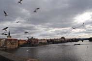 A view from Charles Bridge in Prague.
