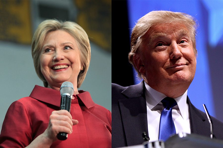 Hillary Clinton and Donald Trump face off in the first presidential debate, located at Hofstra University.