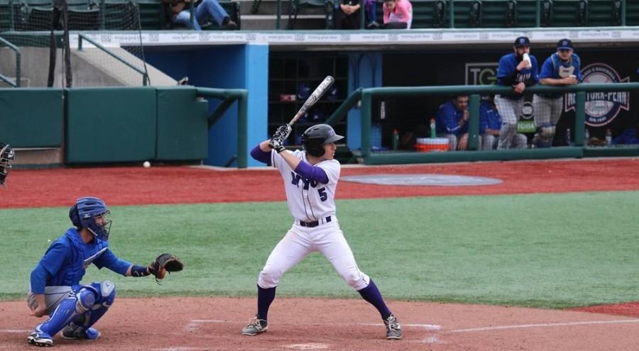 A pair of home runs from Adrian Spitz led the offensive barrage for the Violets in a blowout win over John Jay College on Tuesday.