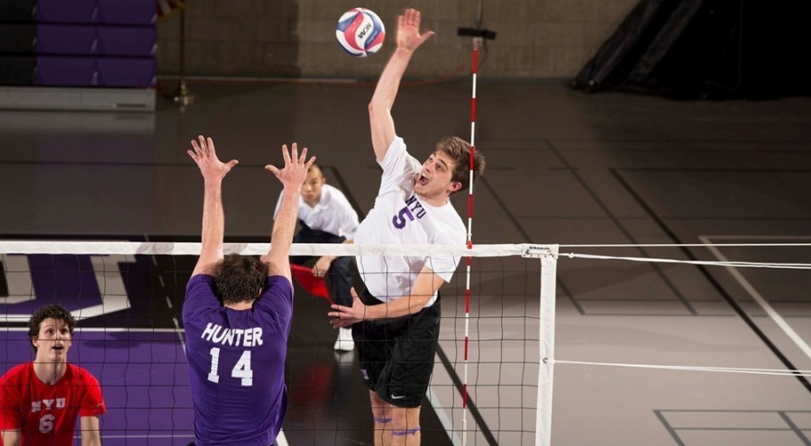 Chase Klein played well despite the NYU Volleyball Team’s loss against Vassar College.