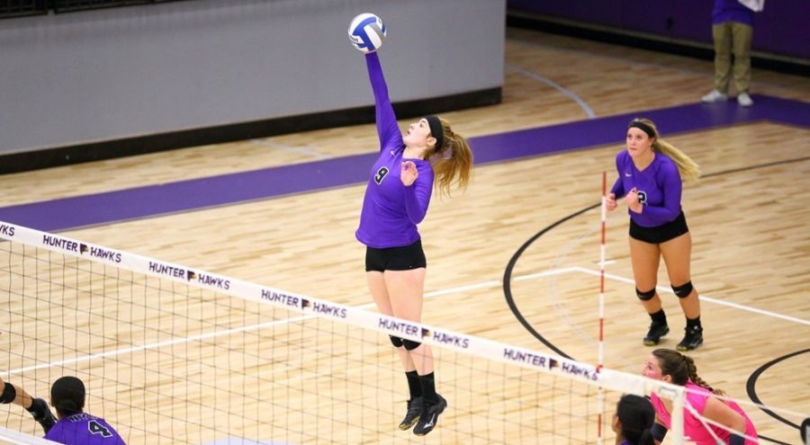 The NYU womens volleyball team has been doing very well so far this season.
