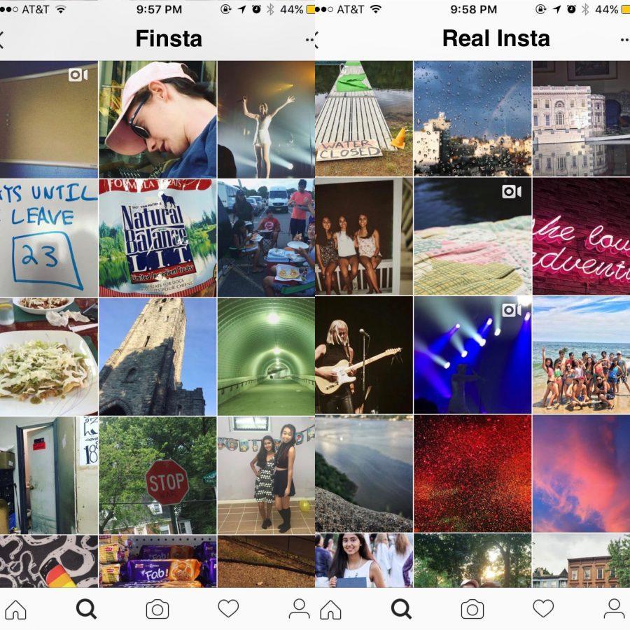 A real life example of someone’s Finsta Vs their Real Insta.