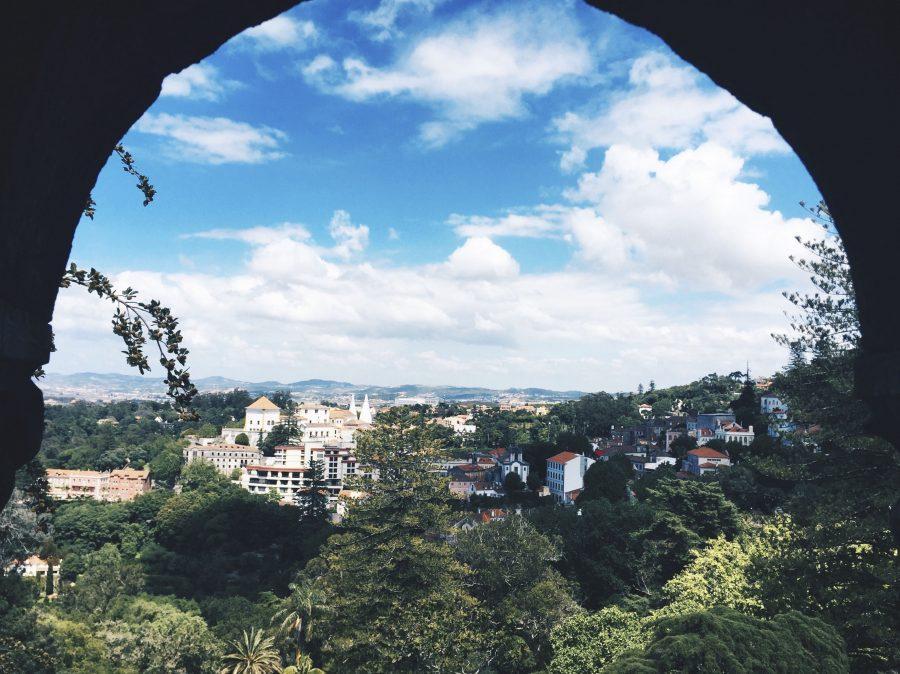 The village of Sintra, Portugal, from one of the castles there. 