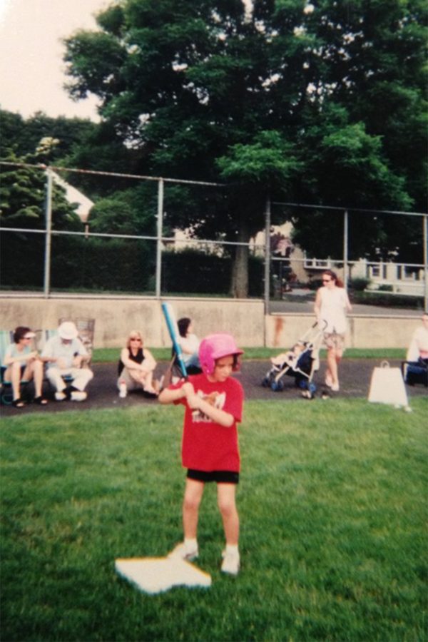 Grace Halio on her little league softball team, the Muckdogs at age 6. 