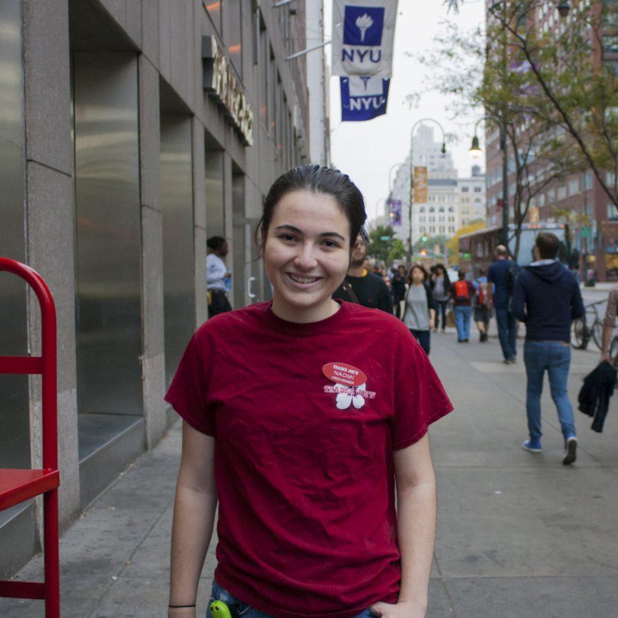 Junior Naomi Markman balances her Gallatin studies with shifts at the Trader Joe’s by Palladium, which happens to be the busiest in the country.
