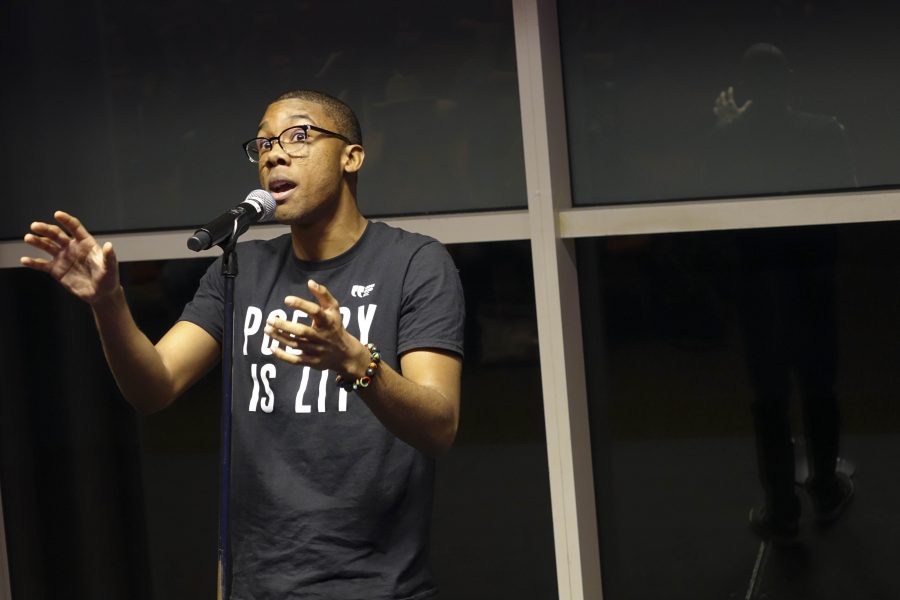 With his poem discussing police brutality, Michael Frazier is one of the chosen few to represent NYU this year at the College Union Poetry Slam Invitational.
