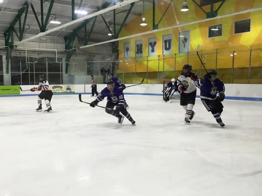 The NYU hockey team suffered a loss at Chelsea Piers, in its first game of the season.