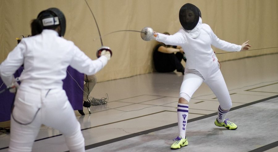 Stephanie Cunningham achieved the NYU Women’s Fencing team’s sole victory in its duel against Columbia on Tuesday.