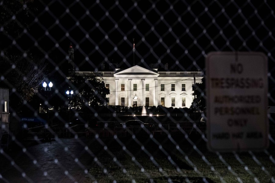 View of the White House on Election Night