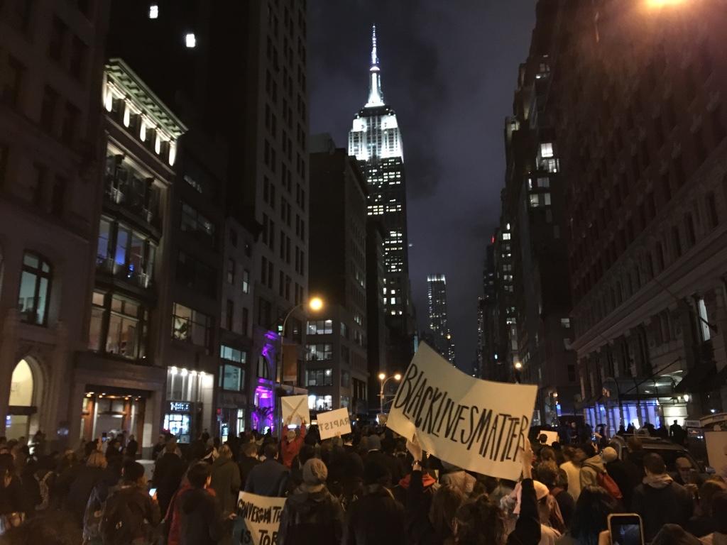 Protesters+Flood+the+Streets%2C+Head+to+Trump+Tower