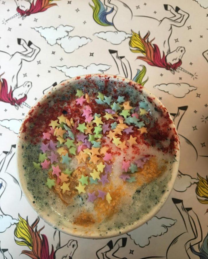 The End’s colourful but expensive Unicorn Latte.
