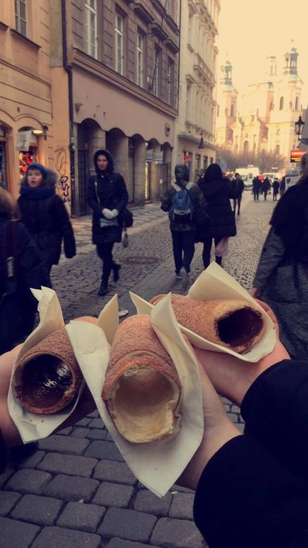 Trdelnik+is+a+popular+pastry+in+Prague+that+originated+in+Slovakia+a+few+years+ago.+The+confection+%E2%80%94+rolled+dough+topped+with+cinnamon%2C+sugar+and+walnuts+%E2%80%94+has+become+quite+popular+among+tourists+and+comes+with+a+variety+of+fillings.