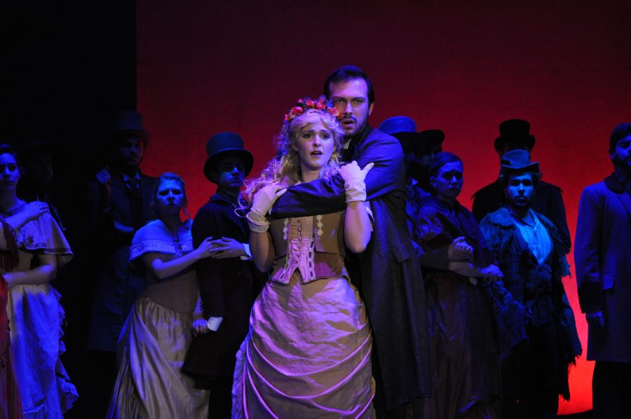 Stephen Heller and Stephanie Bacastow fronted the Steinhardt Vocal Performance department’s “The Mystery of Edwin Drood,” as John Jasper and Rosa Bud.