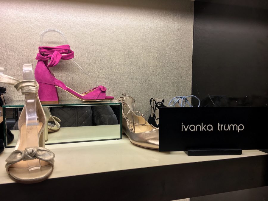 These shoes are from the Ivanka Trump clothing line. Nordstrom recently cut the line off due to poor performance sales, creating a heated discussion about politics in fashion.
