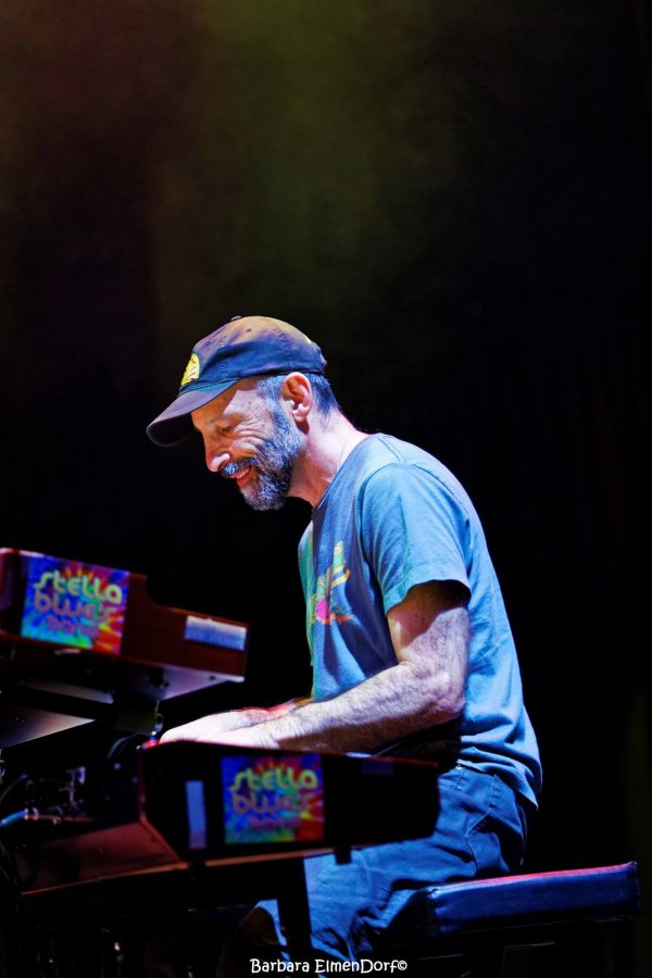NYU professor Ken Aigen plays the keyboard with his Grateful Dead cover band. Aigen teaches music therapy at the Steinhardt School of Culture, Education and Human Development.
