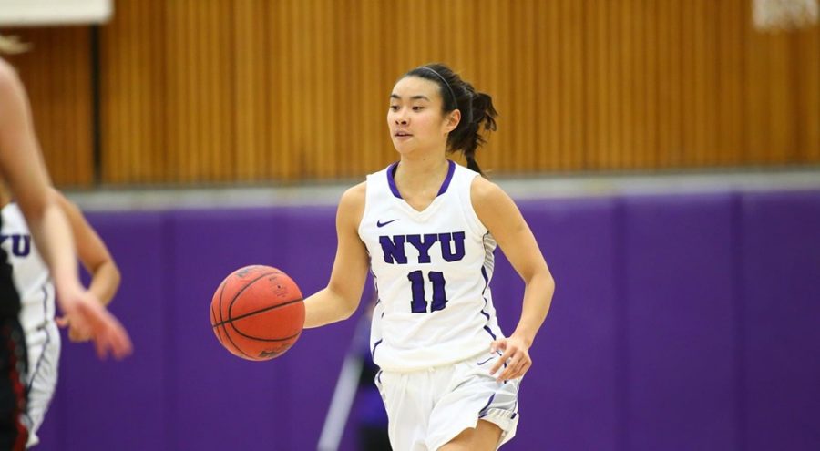 Amy Harioka was the top scoring player for the NYU Women’s Basketball Team during their final game of the season and close loss to Springfield on March 3.