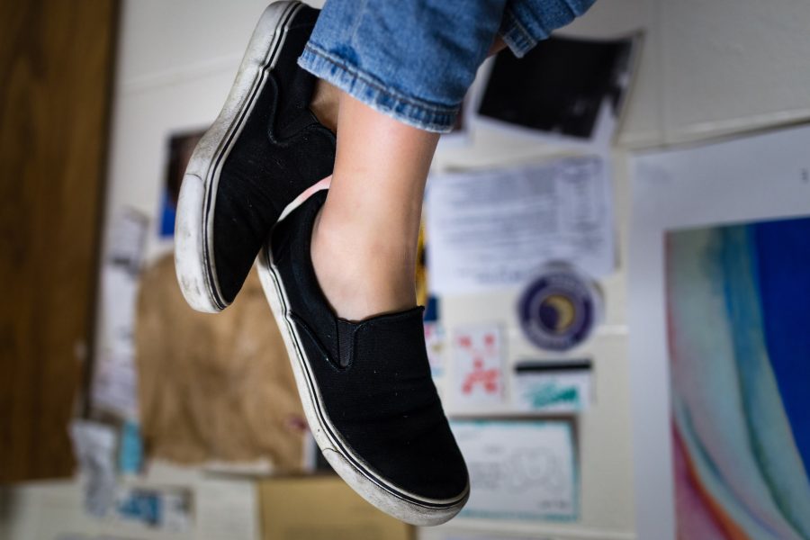 Black slip-ons are a good transition piece from the winter to spring. They can be styled in a variety of ways and can be worn comfortably everyday. 